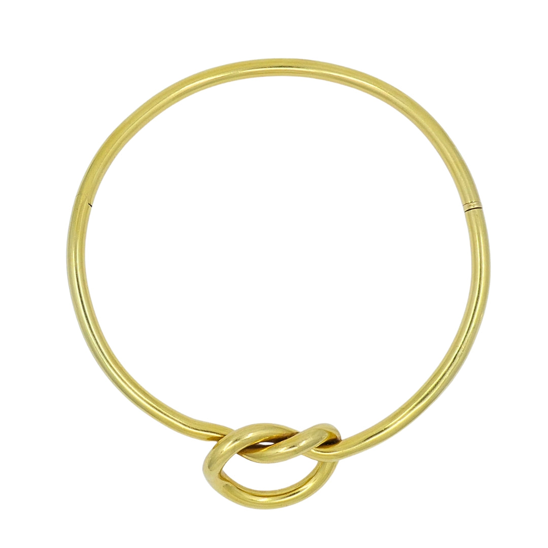 Vintage 18k Gold Love Knot Hinged Collar Necklace