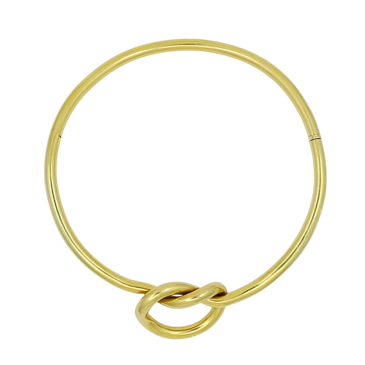 Vintage 18k Gold Love Knot Hinged Collar Necklace