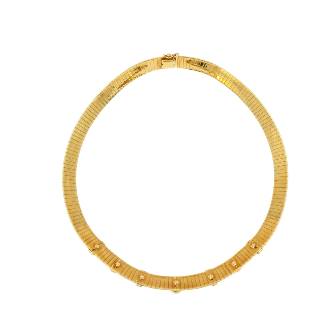 Vintage Van Cleef & Arpels 18k Gold Collar Necklace Sapphires Ruby Diamonds