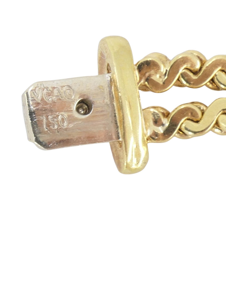 Van Cleef & Arpels Double Strand Vintage Necklace Detachable Diamond Bow Pin