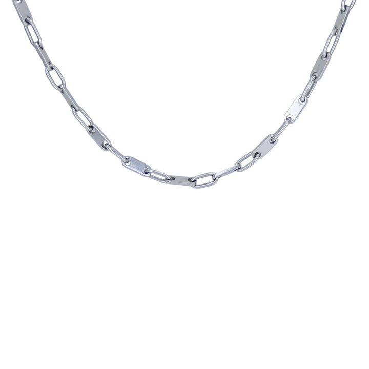 KRIA 18k White Gold Biker Chain Necklace