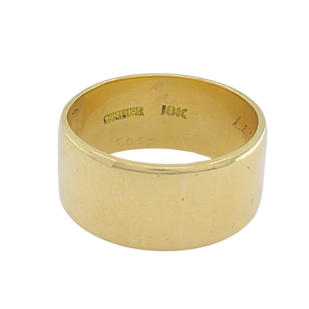 Cartier 18k Gold Wide Wedding Band Ring
