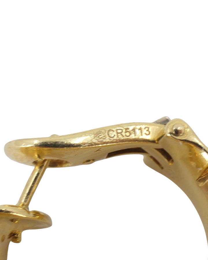 Cartier Hoop Earrings Tubogas Design 18k Tri-Color Gold