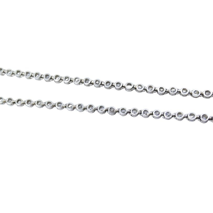 Art Deco Diamond Tennis Necklace Platinum Antique