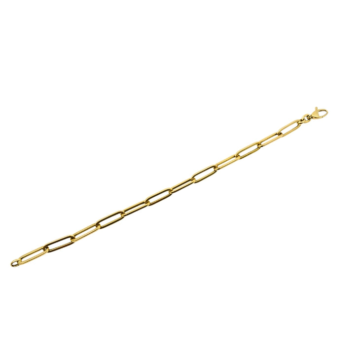 1970s Vintage Chain Bracelet 14k Gold Rectangular Links