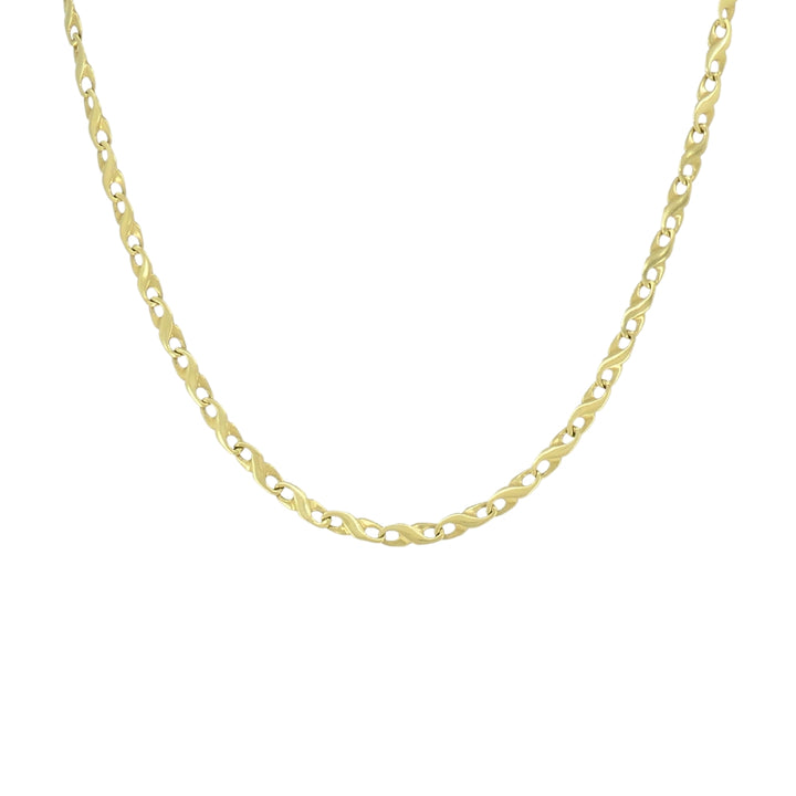 Vintage 18k Gold Figure Eight Link Chain Necklace