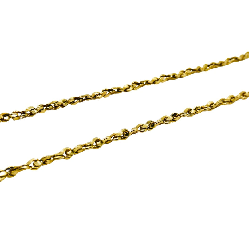 Vintage 14k Gold Swirl Link Chain Necklace