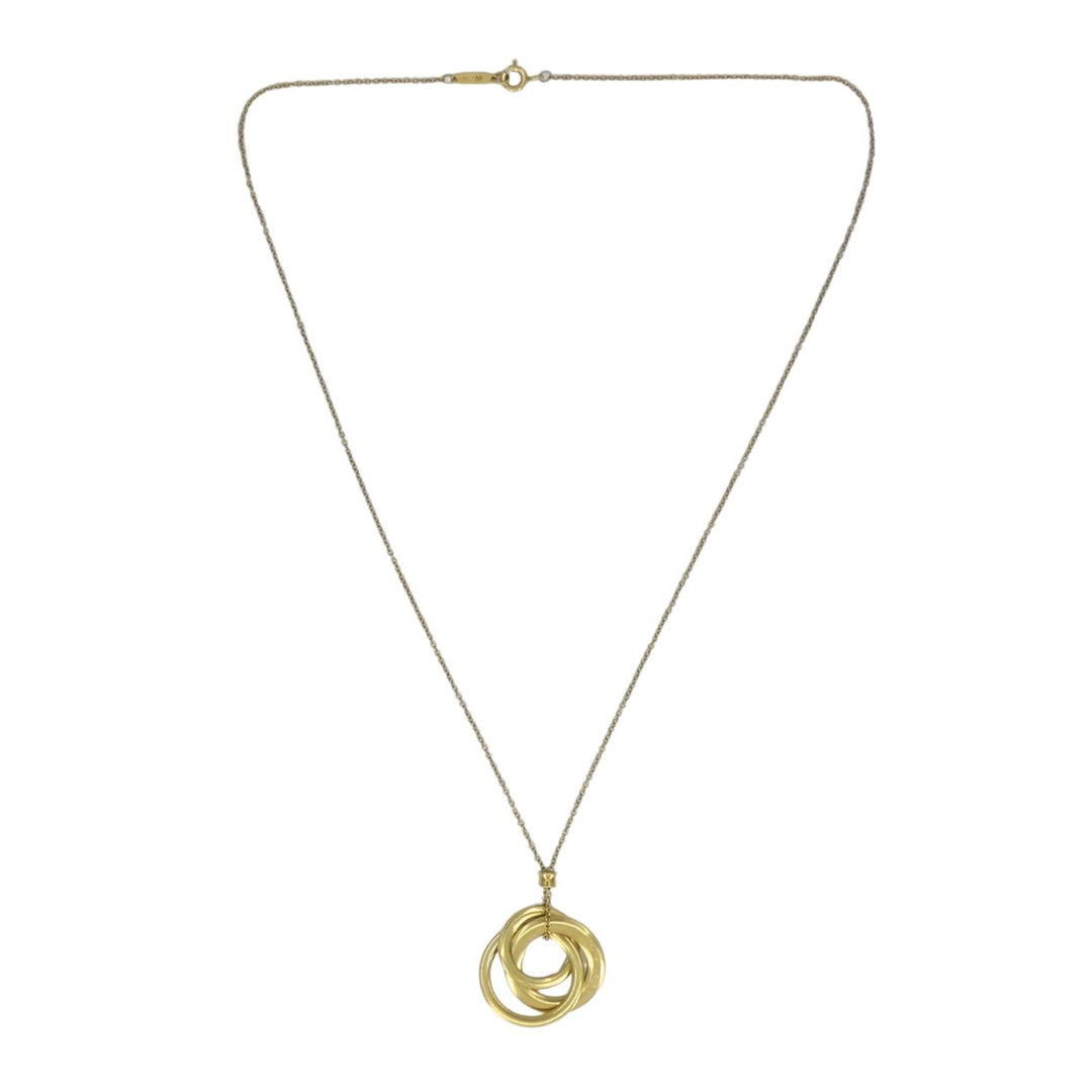 Tiffany & Co. 1837 Triple Interlocking Circles Pendant 18K Yellow Gold