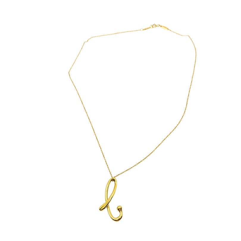 Elsa Peretti Tiffany & Co. 18k Gold  Alphabet Collection Pendant Necklace