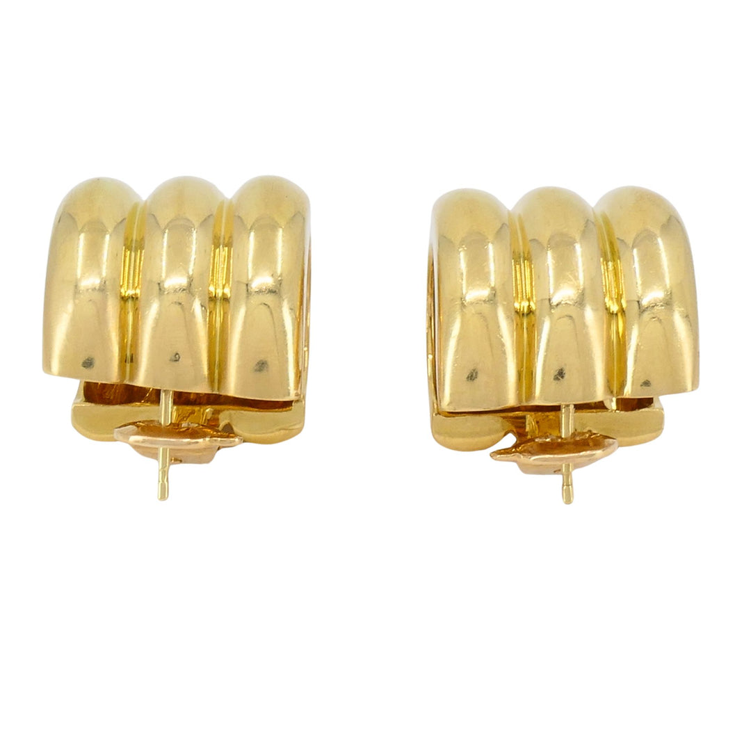 Vintage Cartier 18k Gold Hoop Earrings