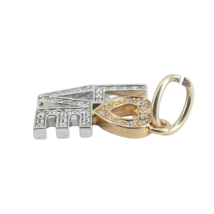 Tiffany & Co. 18k Two-tone Gold Diamond Love Pendant