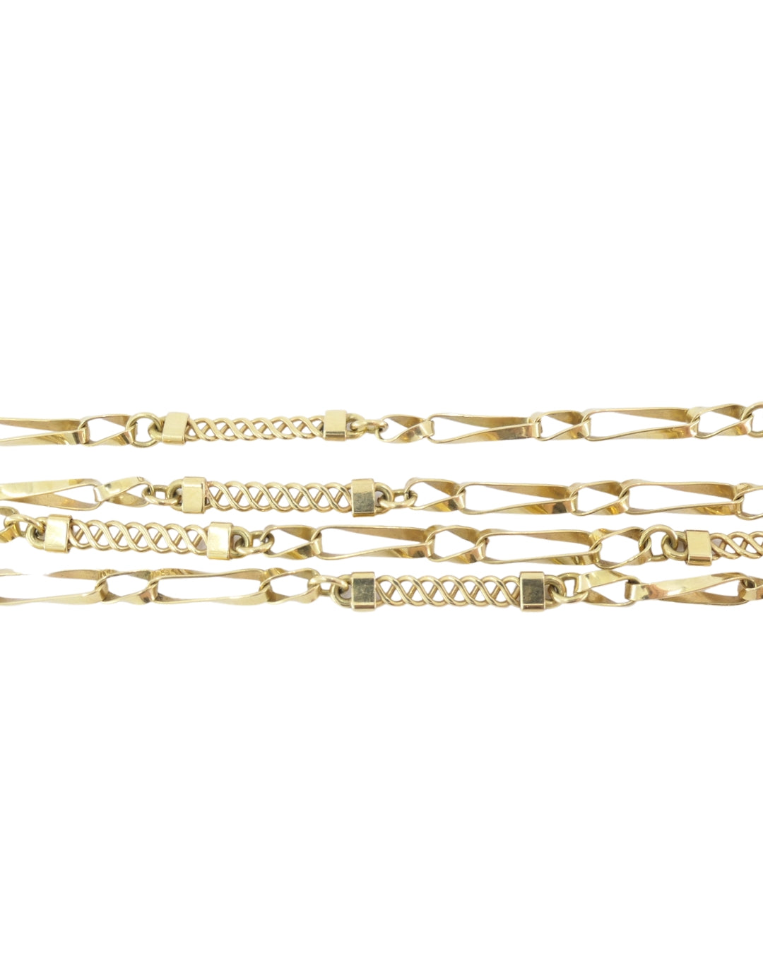 Vintage 18k Yellow Gold Chain Necklace 36” Long