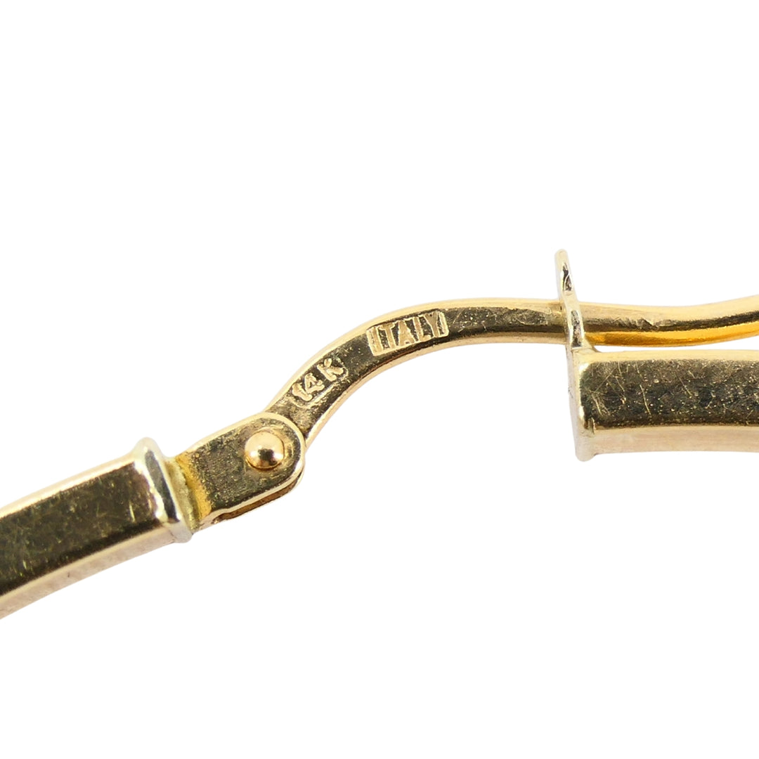 Vintage Italian 14k Gold Hoop Earrings