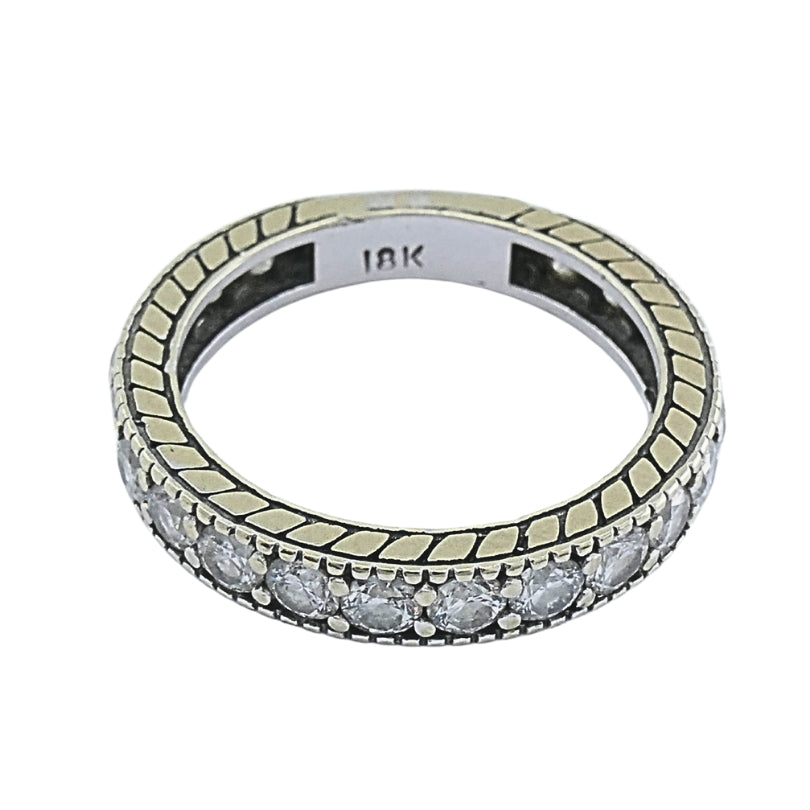 18k White Gold Diamond Eternity Band Ring
