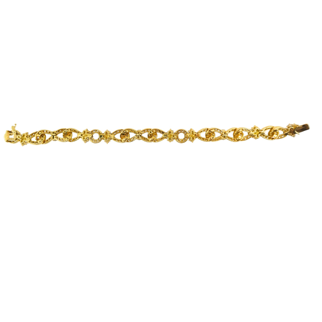 Van Cleef & Arpels 18k Gold Diamond Link Bracelet