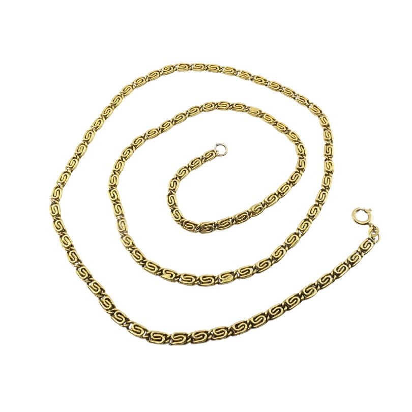 Vintage 18k Gold S-Link Chain Necklace