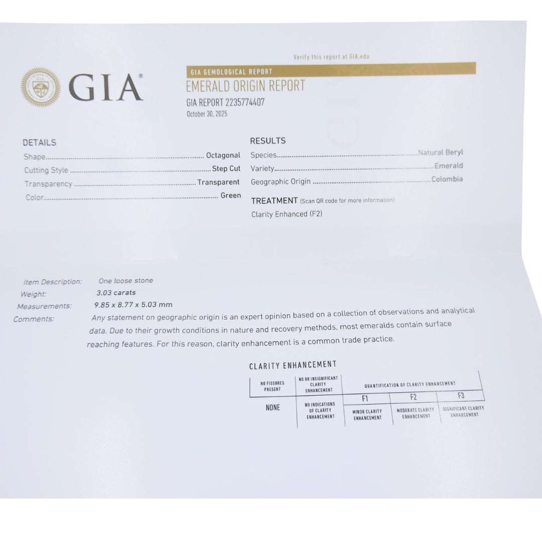 Colombian Emerald Engagement Ring GIA Platinum Diamond