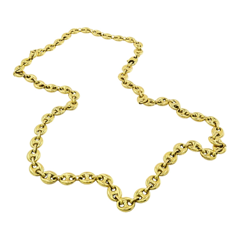 14k Gold Mariner Chain Necklace Anchor Link