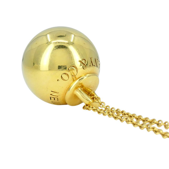 Tiffany & Co. New York 18k Gold Hardware Ball Chain Necklace