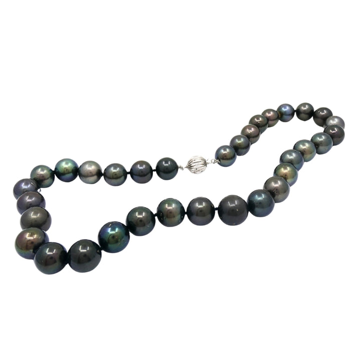 Tahitian Pearl Strand Necklace 14k Gold Clasp