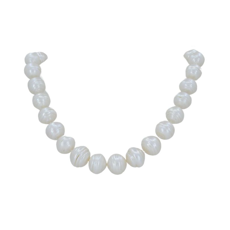Vintage 14k Gold Baroque Cultured Pearl Necklace