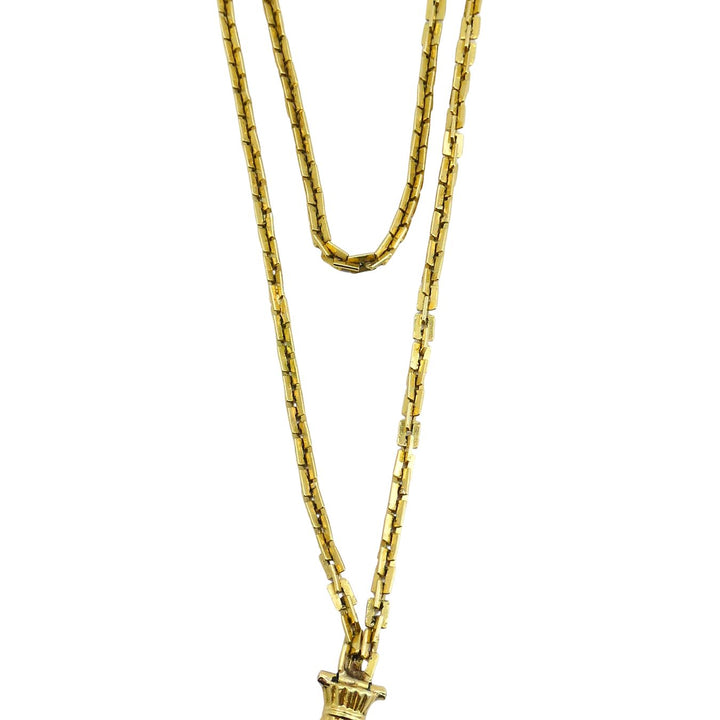 Victorian 18k Gold French Watch Chain Necklace