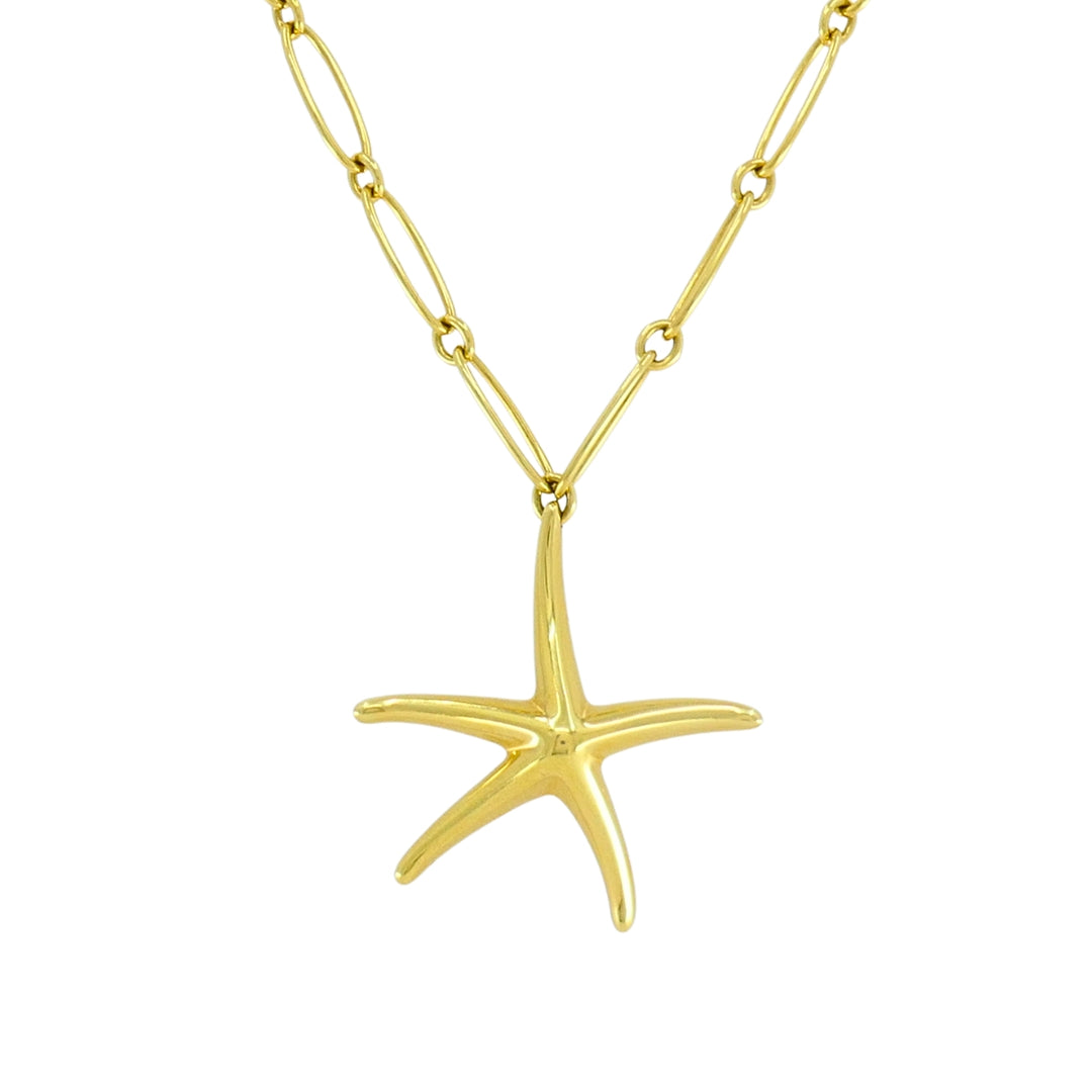 Tiffany & Co. Elsa Peretti 18k Gold Starfish Pendant Necklace