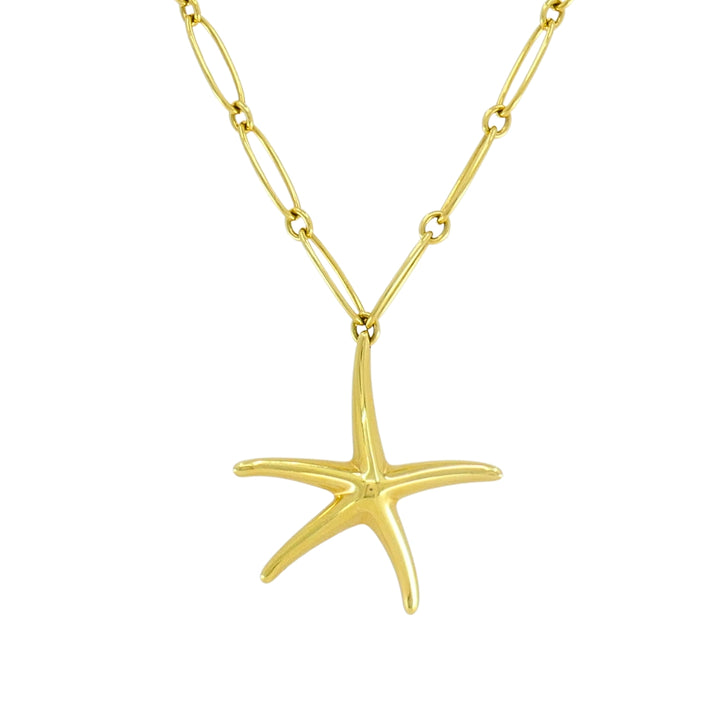 Tiffany & Co. Elsa Peretti 18k Gold Starfish Pendant Necklace