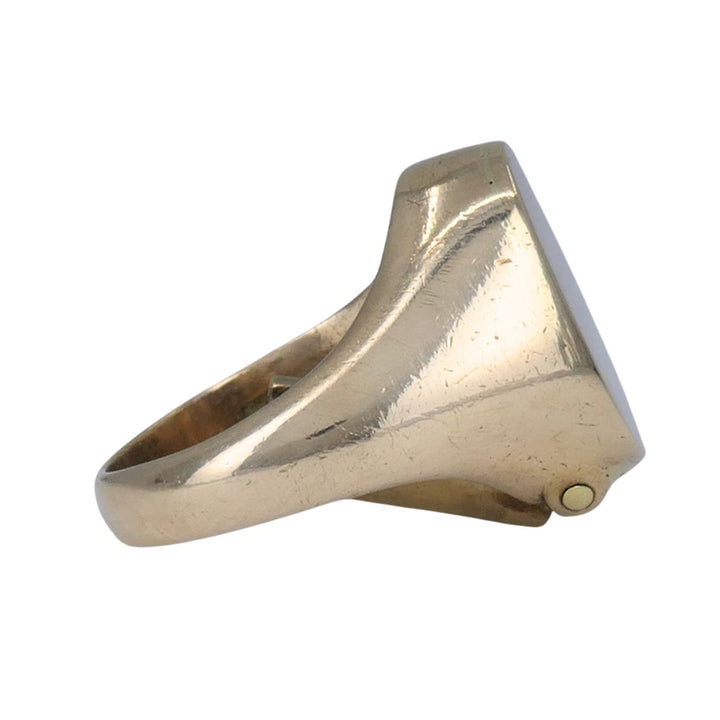 Antique 9ct Gold Watch Key Un-engraved Signet Ring