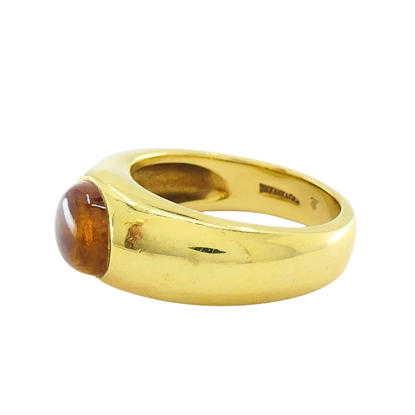 Tiffany & Co. 18K Gold Citrine Cabochon Ring