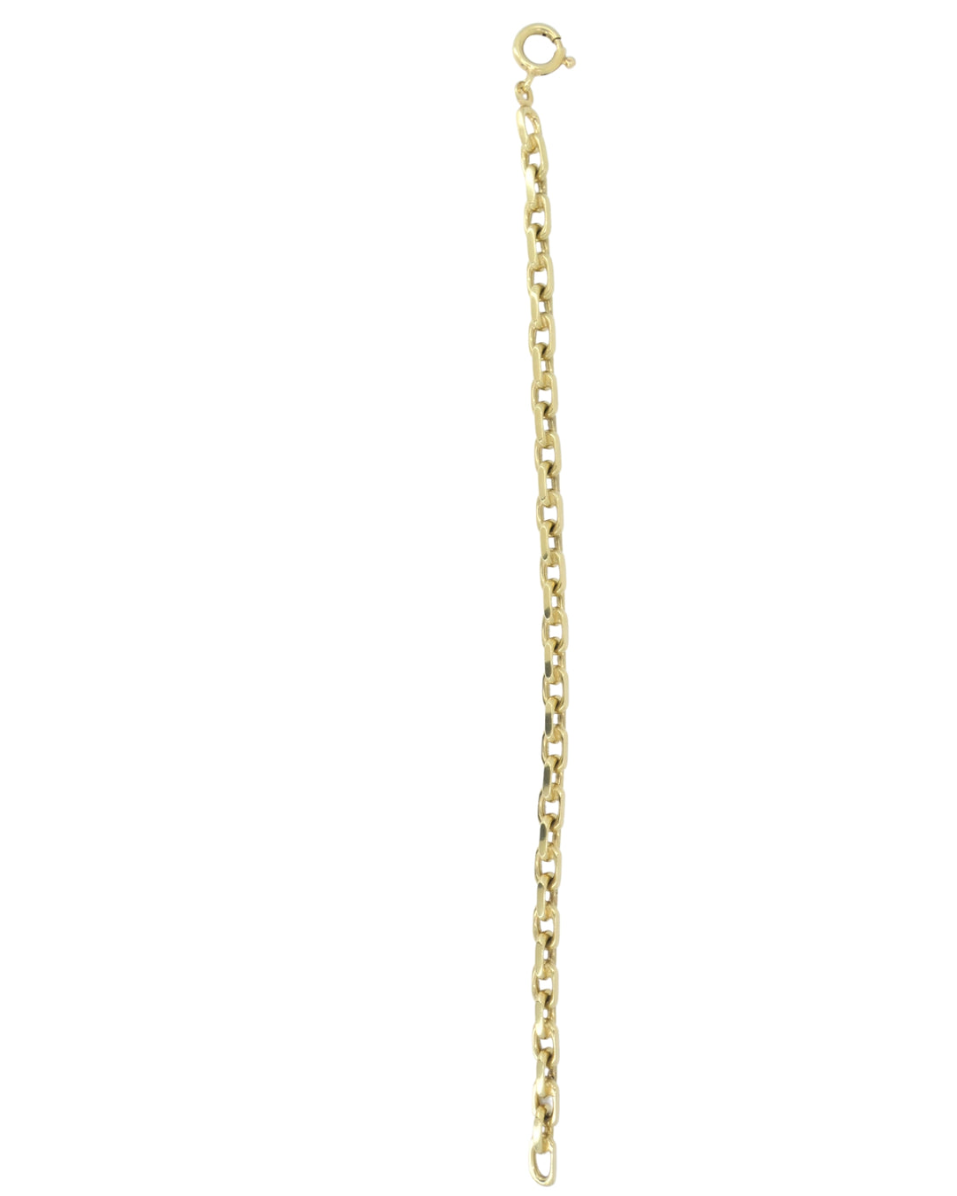 Vintage 18k Gold Charm Bracelet Oval Link Gold Bracelet