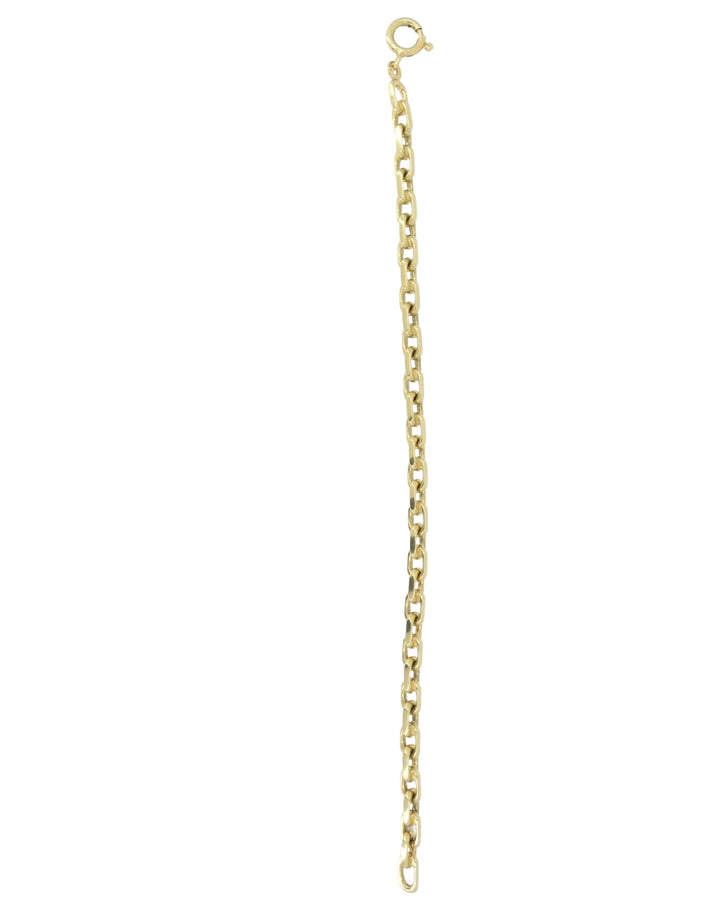 Vintage 18k Gold Charm Bracelet Oval Link Gold Bracelet