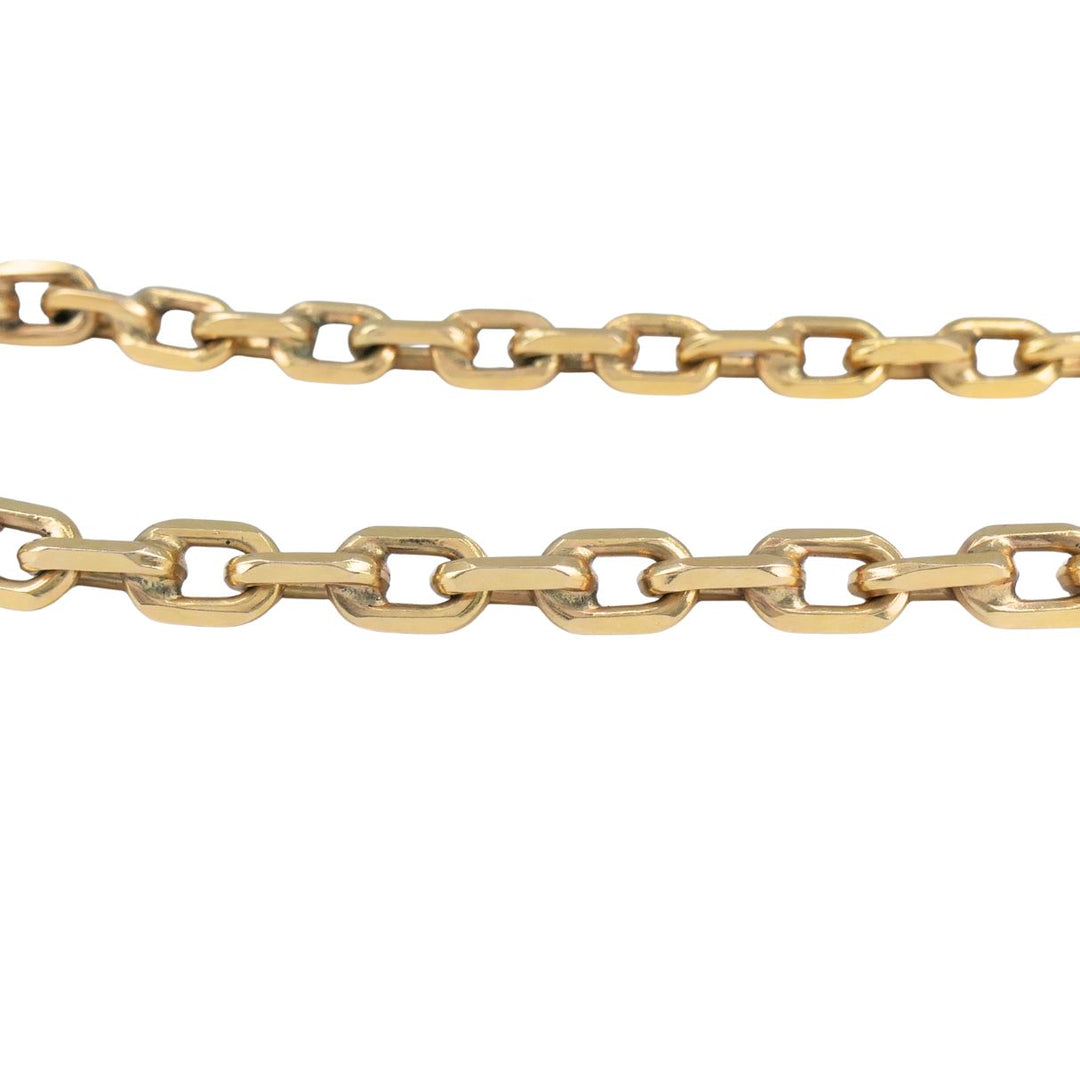 Vintage 18k Rose Gold Cable Link Chain Necklace