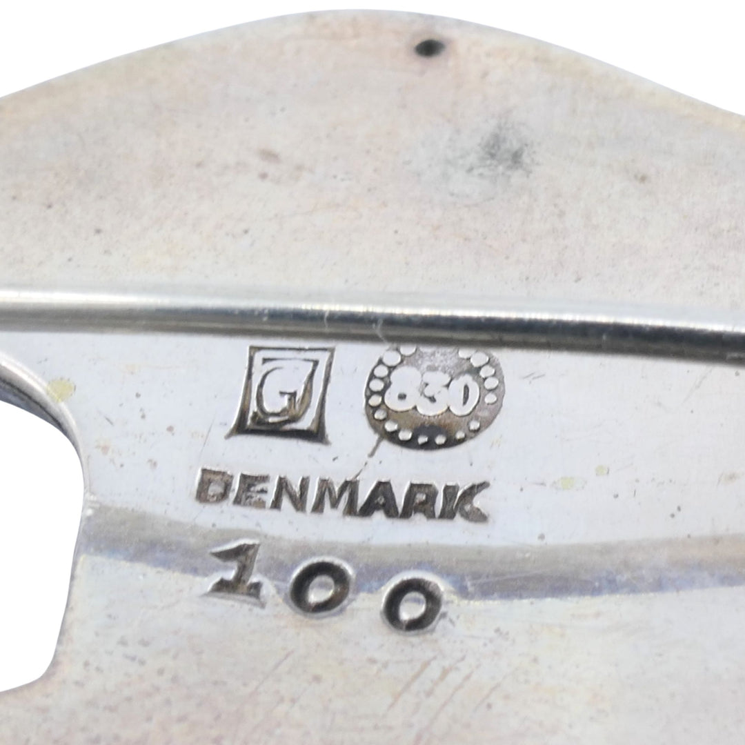 Georg Jensen 830 Silver Tulip Brooch No. 100, Denmark, 1933–1944