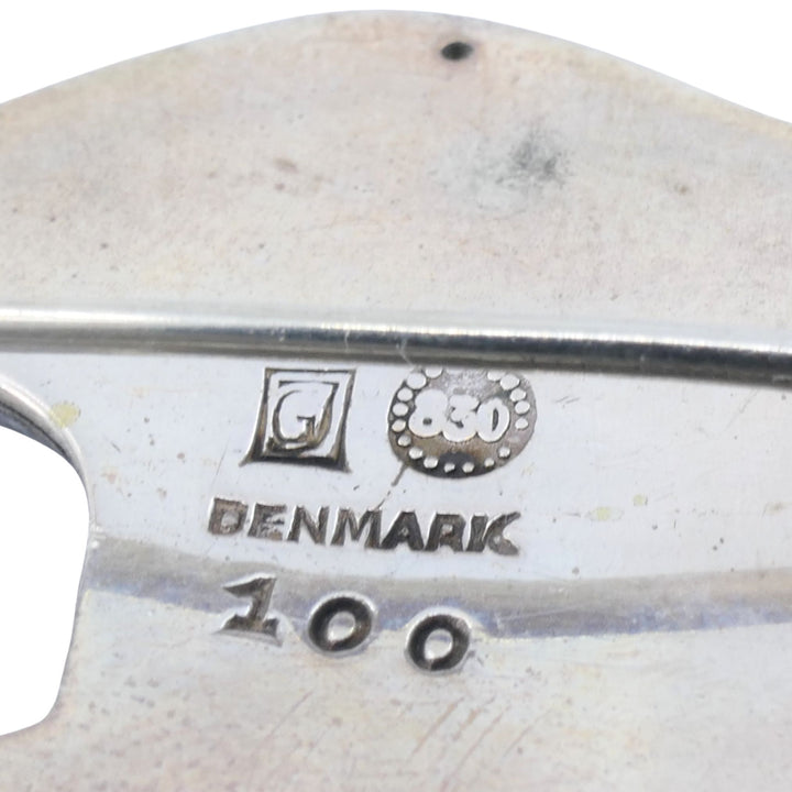 Georg Jensen 830 Silver Tulip Brooch No. 100, Denmark, 1933–1944