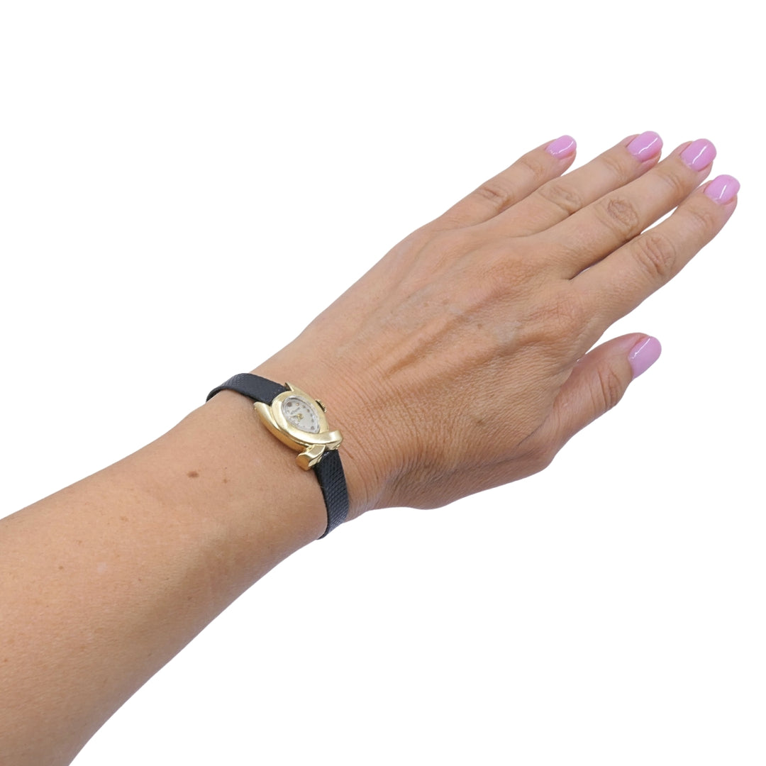 Vintage LeCoultre 14k Gold Ladies Teardrop Cocktail Watch