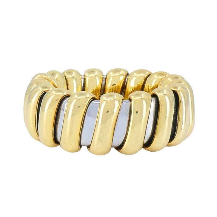 Vintage Bvlgari 18k Gold Stainless Steel Ring