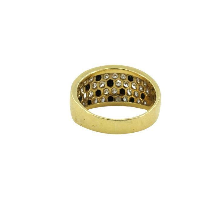 Van Cleef & Arpels 18k Gold Onyx Diamond Ring