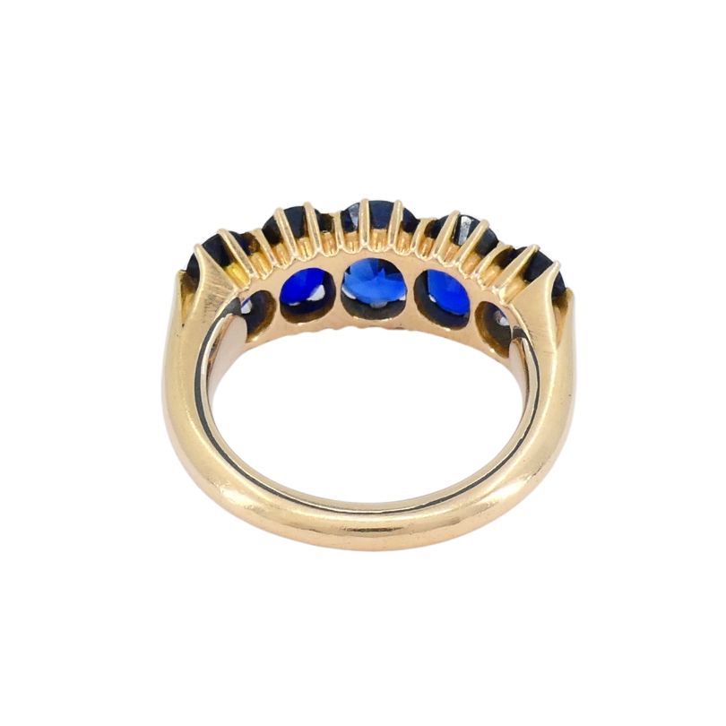 Victorian 14k Gold Burma Sapphire Ring