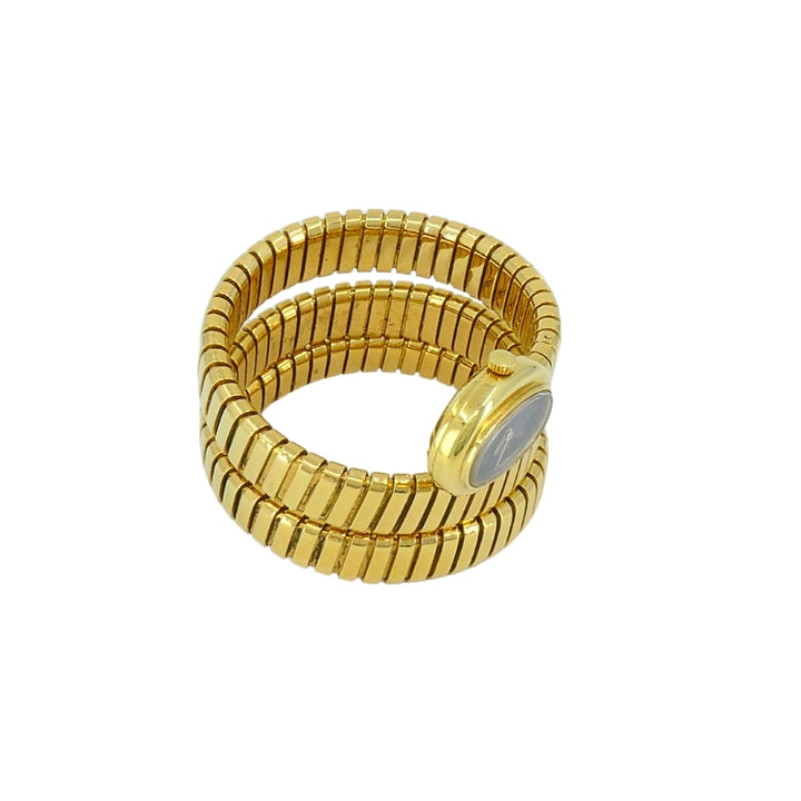 Bvlgari Bulgari Tubogas Gold Watch Oval Rare Edition