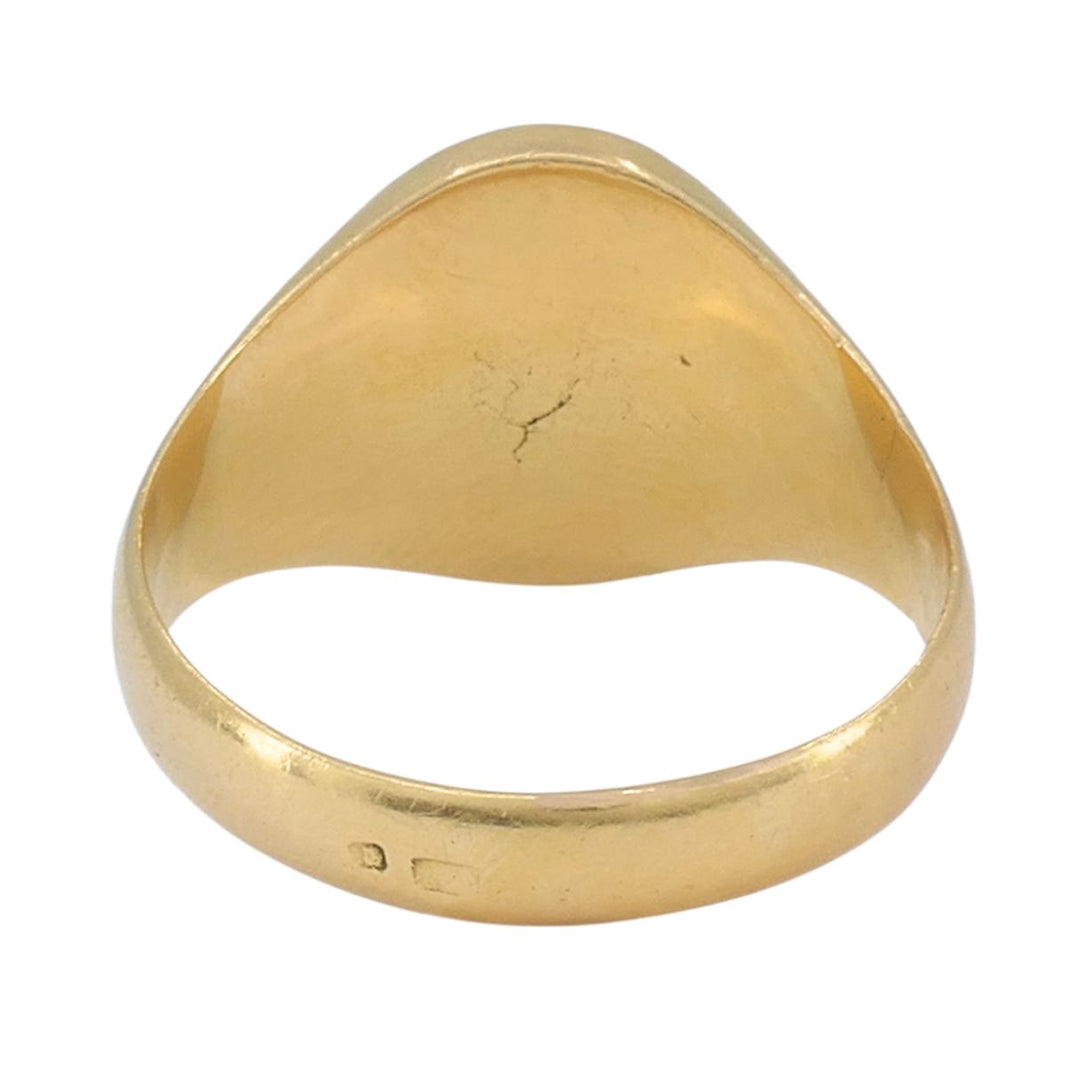 Vintage 18k Gold Un-engraved Signet Ring