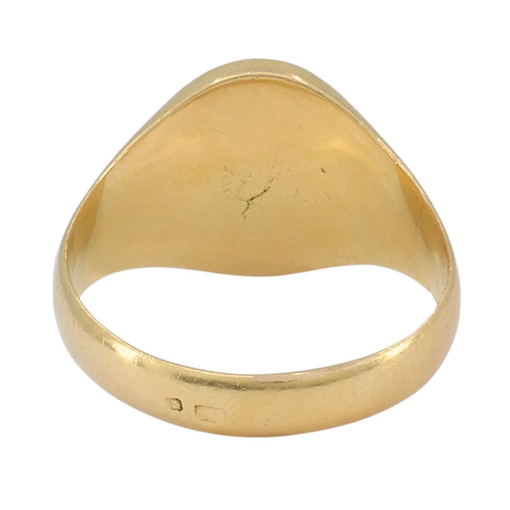 Vintage 18k Gold Un-engraved Signet Ring