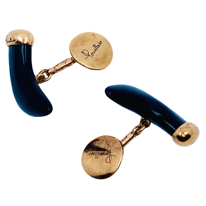 Pomellato Jet Horn Rose Gold Cufflinks