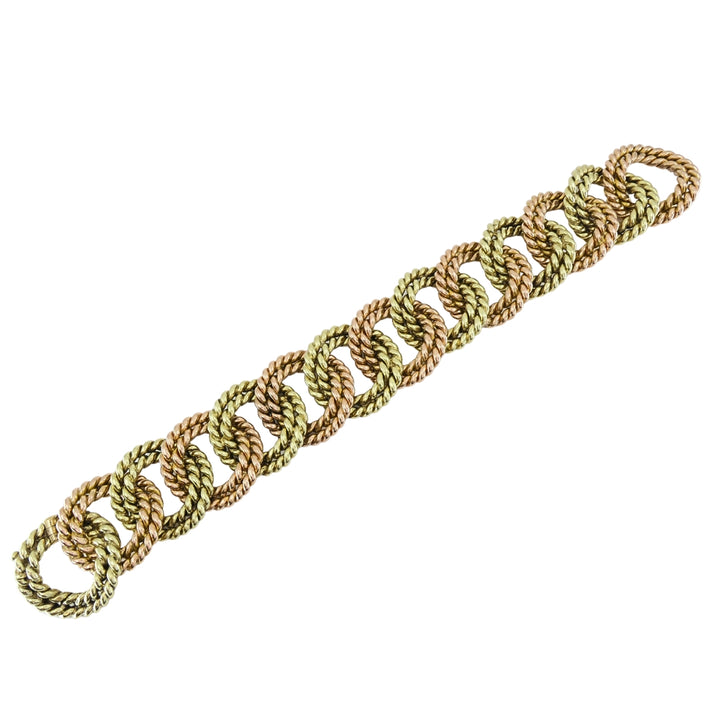 Verdura 14k Two-Tone Gold Rope Link Bracelet