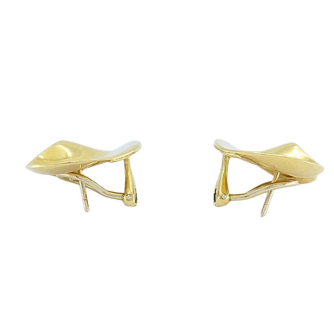 Angela Cummings Tiffany & Co. 18k Gold Lily Pad Earrings