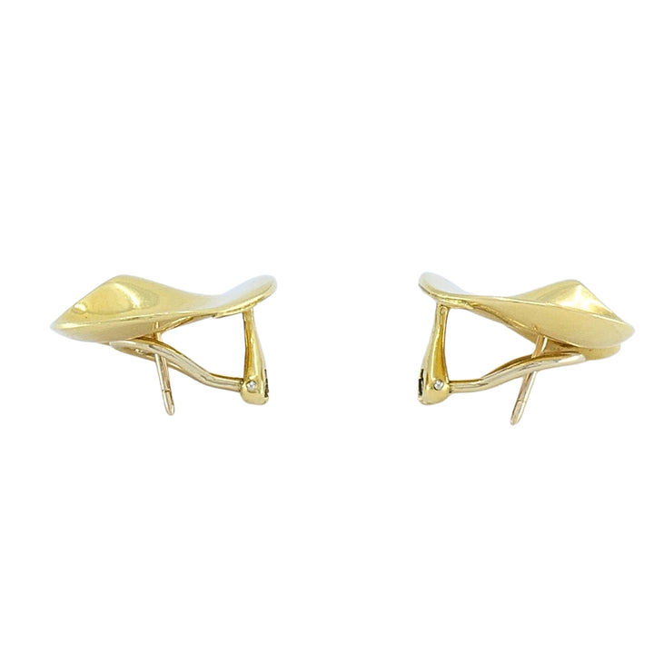 Angela Cummings Tiffany & Co. 18k Gold Lily Pad Earrings
