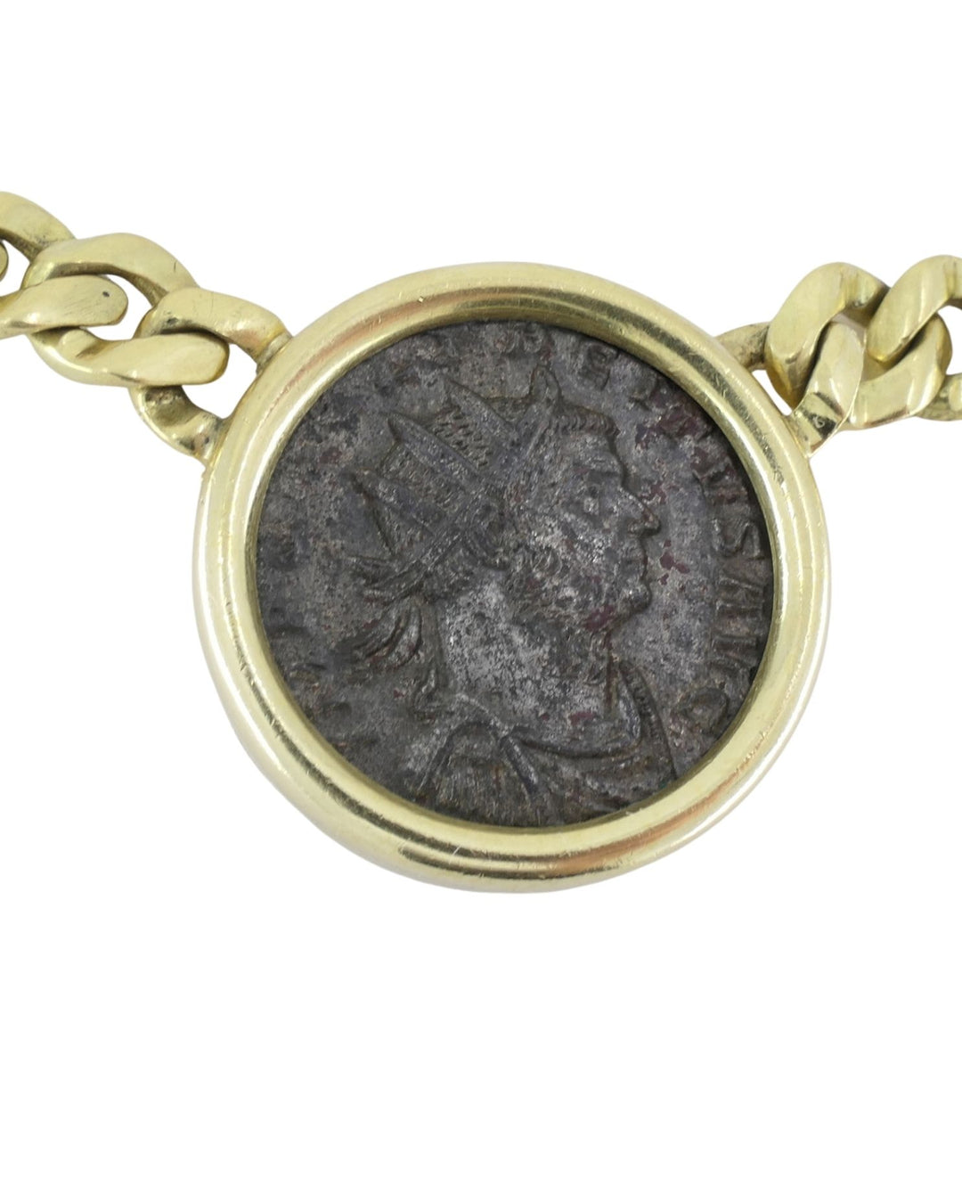Bvlgari Bulgari Monete Coin Necklace 18k Tri Color Gold Chain Necklace Three Ancient Coins