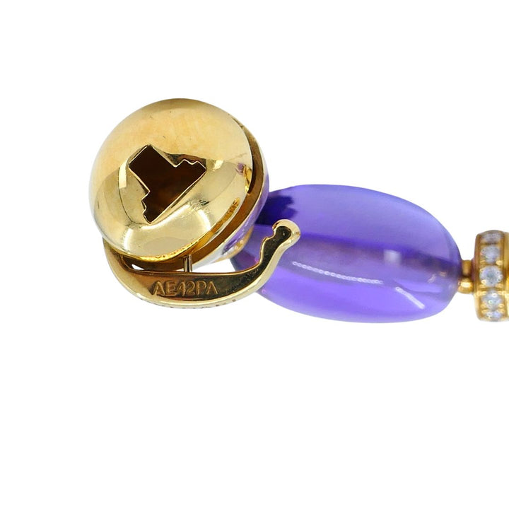 Bvlgari 18k Gold Amethyst Diamond Sassi Bracelet