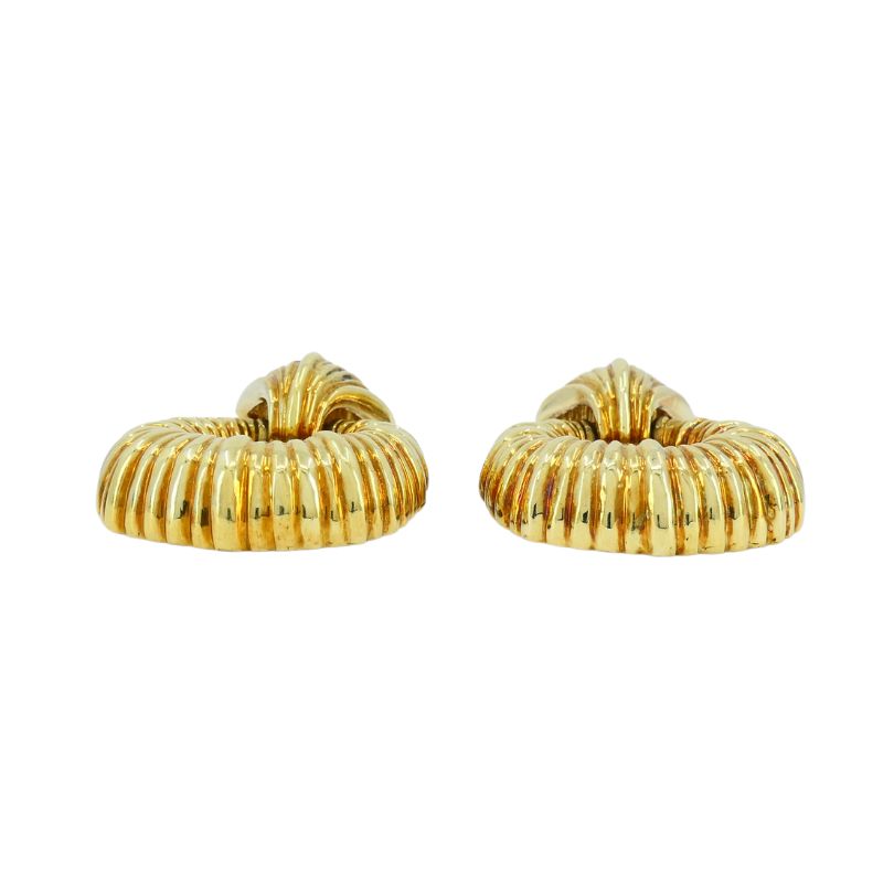 Van Cleef & Arpels 18k Gold Door Knocker Clip-on Earrings