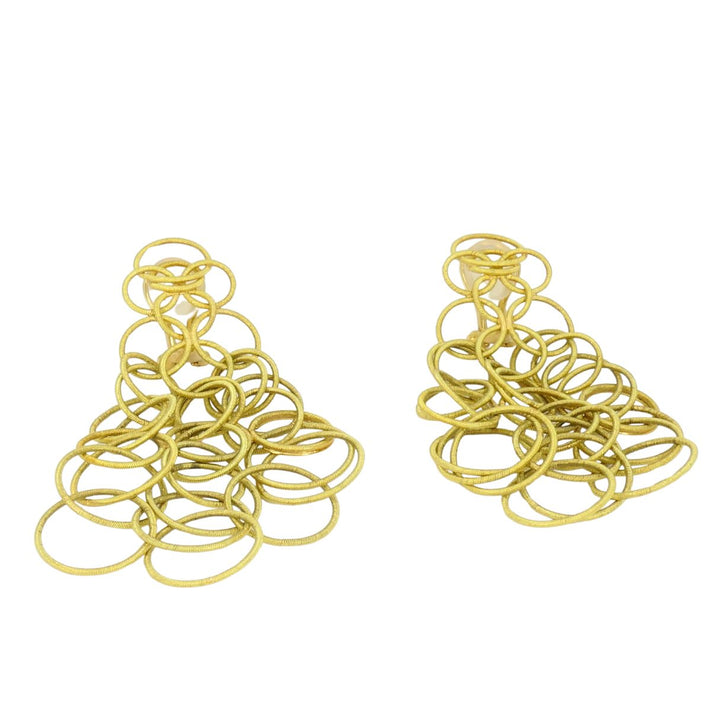 Vintage Buccellati 18k Yellow Gold Hawaii Drop Earrings